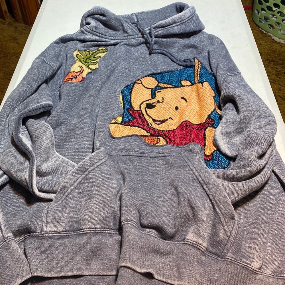 Size Xl up-cycled Winnie the Pooh hoodie.